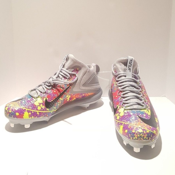 rainbow baseball cleats